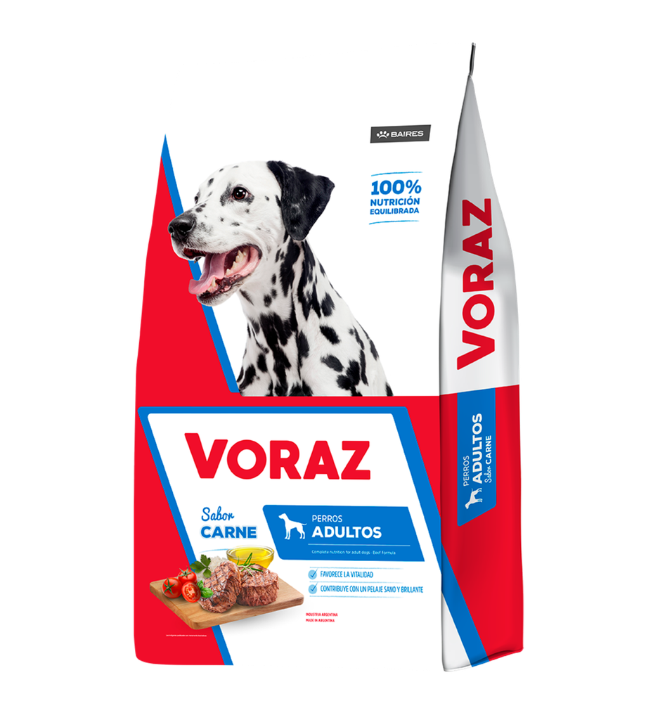 Voraz Perro Adultos Carne