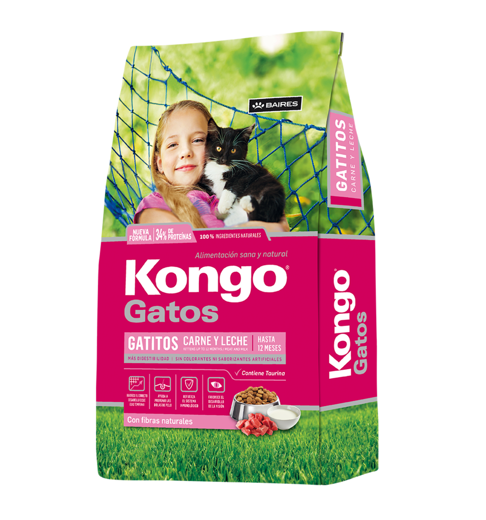 Kongo Gato Gatitos Sabor Carne y Leche 8 Kg