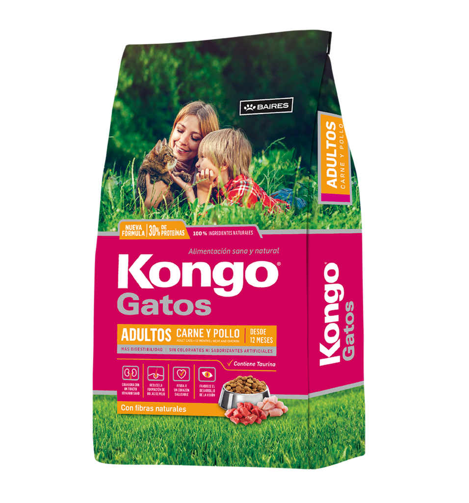 Kongo Gato Adultos Sabor Carne y Pollo 15 Kg