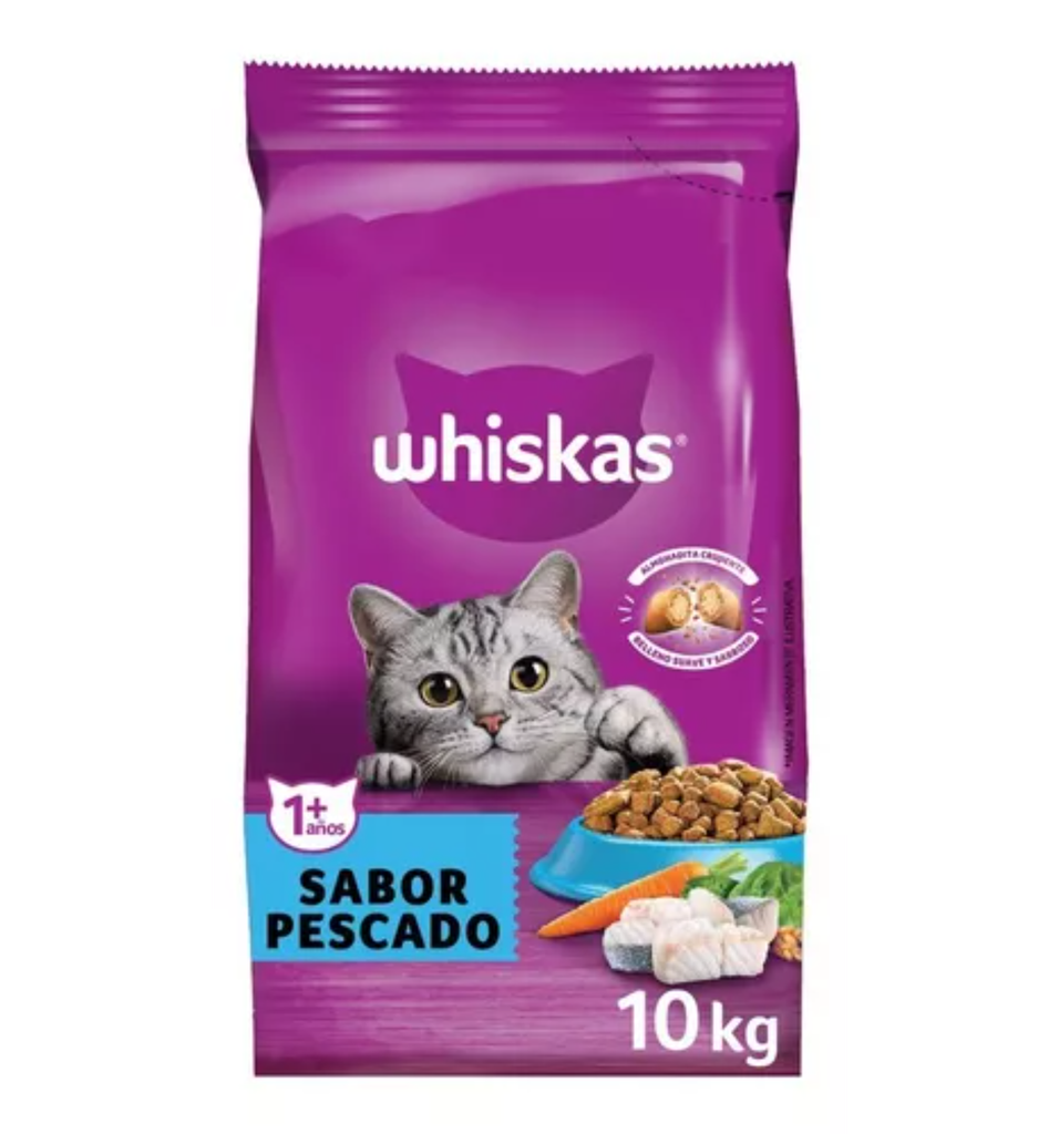 Whiskas Gato Adultos 1+ sabor pescado