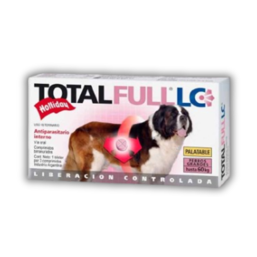 Comprimido Antiparasitario Total Full LC hasta Holliday 60 Kg