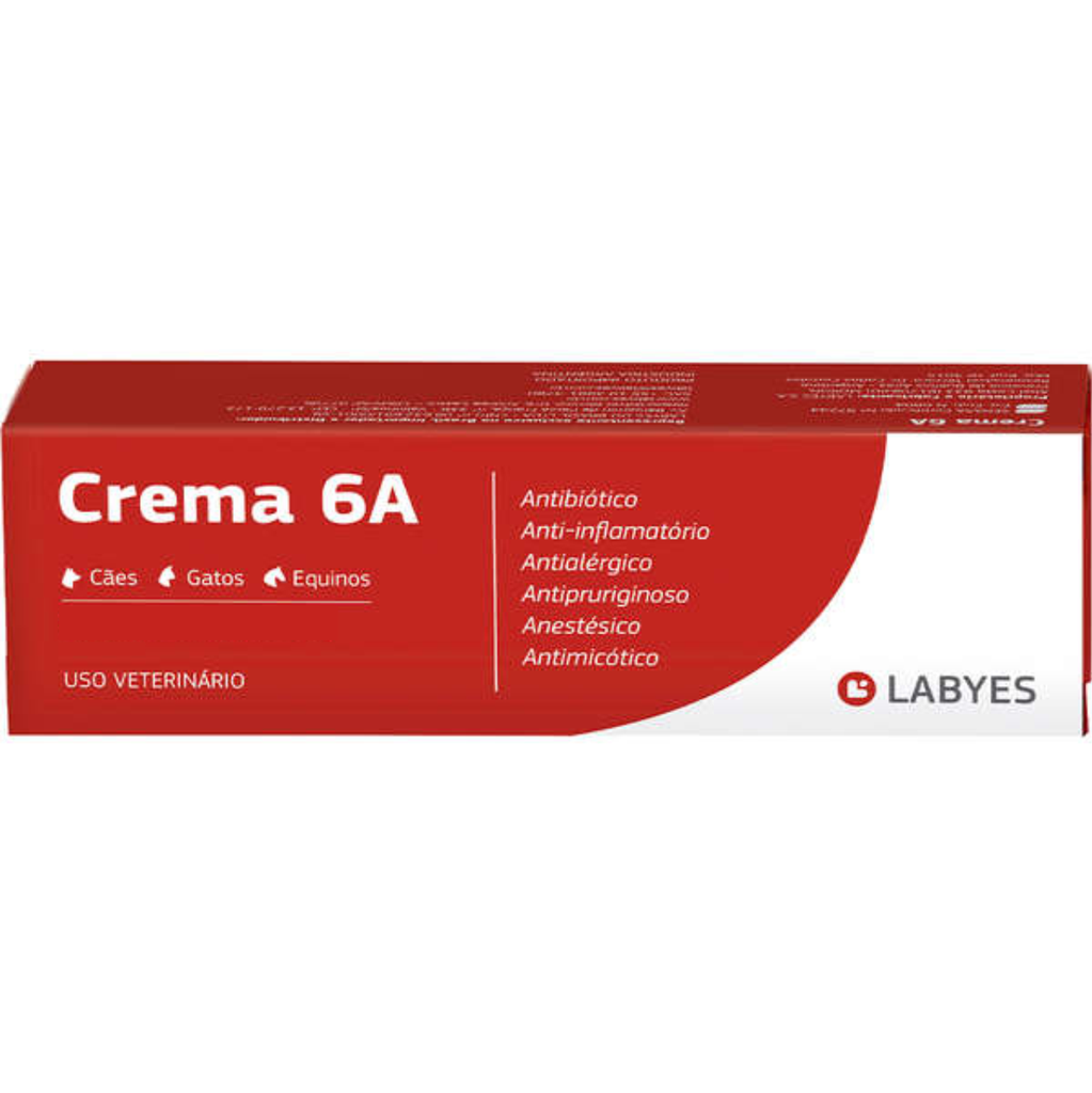 Crema 6a Antibiótica Antiinflamatoria Anestésica LABYES 15 g 