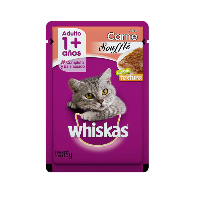 Whiskas Pouch Adulto Carne Souffle 85 g