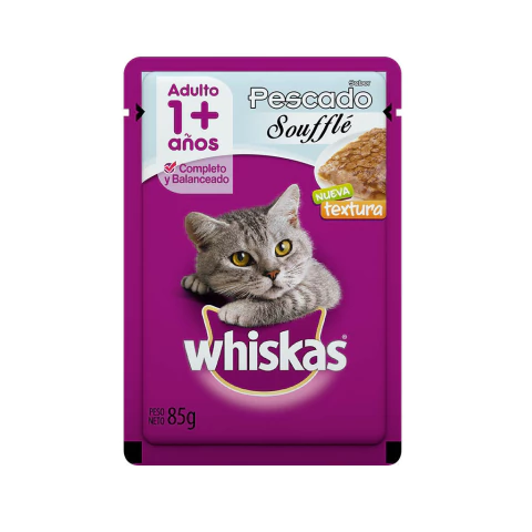 Whiskas Pouch Adulto Pescado Souffle 85 g