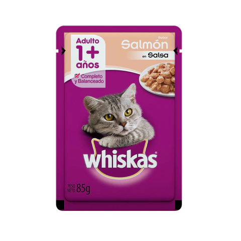 Whiskas Pouch Adulto Salmon en Salsa 85 g