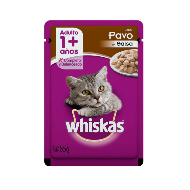 Whiskas Pouch Adulto Pavo en Salsa 85 g