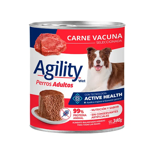 Agility Lata Perro Adulto Carne 340 g