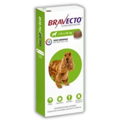 Comprimido Masticable Bravecto Perro de 10 a 20 Kg (pipeta)