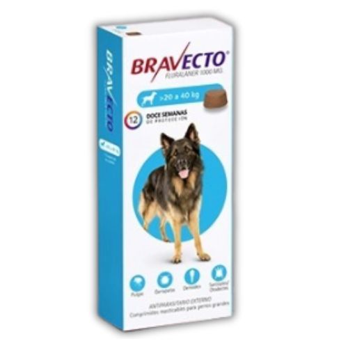 Comprimido Masticable Bravecto Perro de 20 a 40 Kg (pipeta)