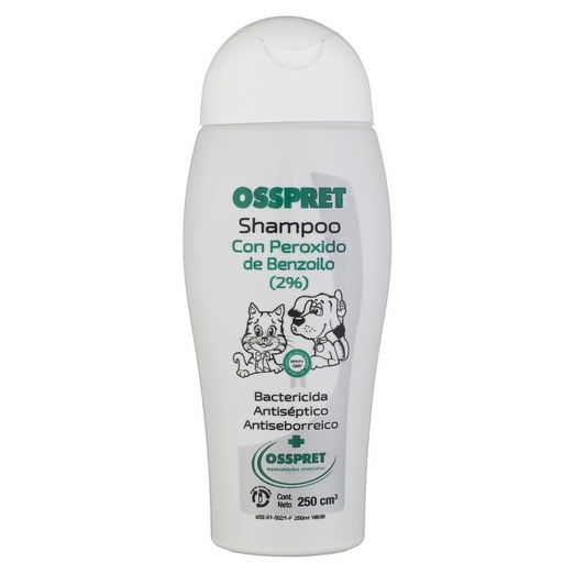 Shampoo Peróxido de Benzolio al 2% Osspret 250 cm3