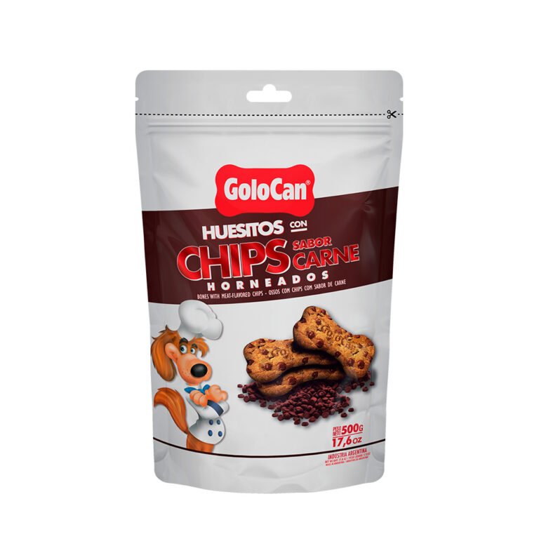 Huesitos con Chip de Carne Golocan 500 g