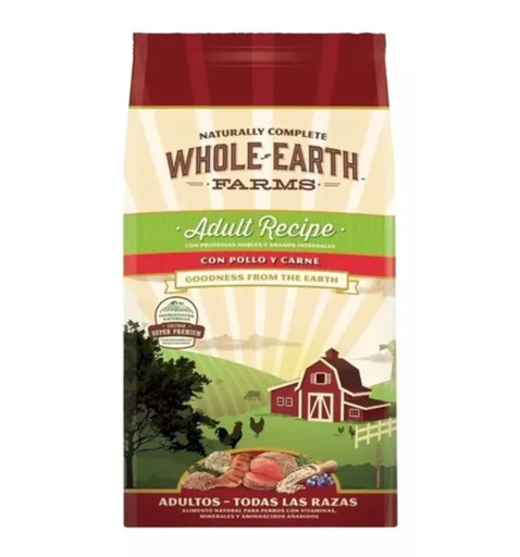 Whole Earth Farms Perro Adultos recipe con pollo y carne