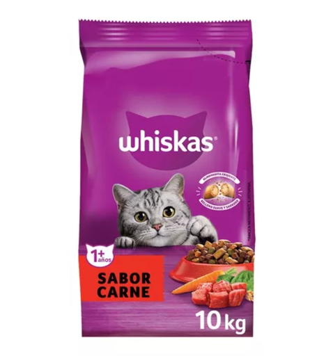 Whiskas Gato Adultos 1+ sabor carne