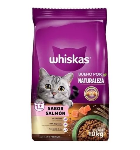 Whiskas Gato Bueno por naturaleza 1+ sabor salmon