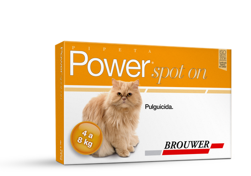 [8919] Pipeta Gato Pulgicida Power spot on (BROUWER) 4 a 8 kg