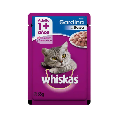 [8054] Whiskas Pouch Adulto Sardina en Salsa 85 g