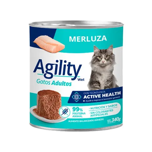 [8075] Agility Lata Gato Adulto Merluza 340 g