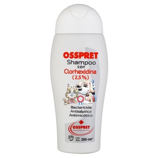 [8202] Shampoo con Clorhexidina al 2,5% Osspret 250 cm3